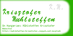krisztofer muhlsteffen business card