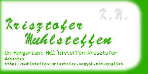 krisztofer muhlsteffen business card